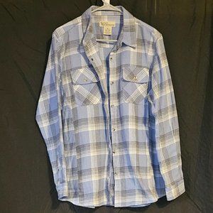 Womans XL Plaid Button Up Long Sleeve